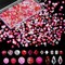 1000pcs Glass Beads for Jewelry Making Colorful Rainbow Craft (Red/Pink)